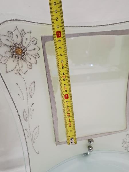 PORTAFOTO MURANO FIORI ARGENTATI