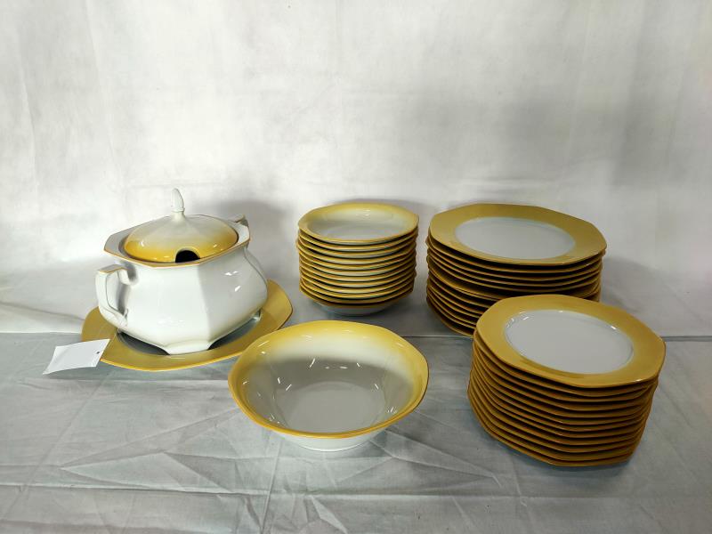 SERVIZIO PIATTI SELTHMANN WEIDEN BORDO GIALLO X 12 PERSONE