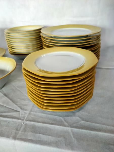 SERVIZIO PIATTI SELTHMANN WEIDEN BORDO GIALLO X 12 PERSONE