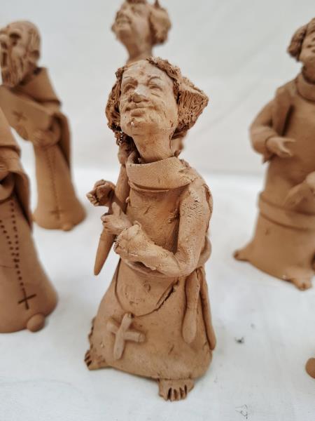 6 STATUETTE FRATICELLI IN TERRACOTTA