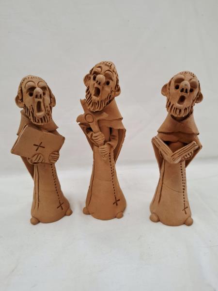 6 STATUETTE FRATICELLI IN TERRACOTTA