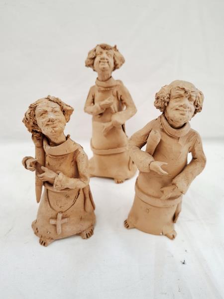 6 STATUETTE FRATICELLI IN TERRACOTTA
