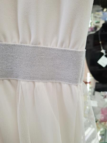 ABITO BIANCO + GIACCA BRUMS ARGENTATA TG 10 ANNI