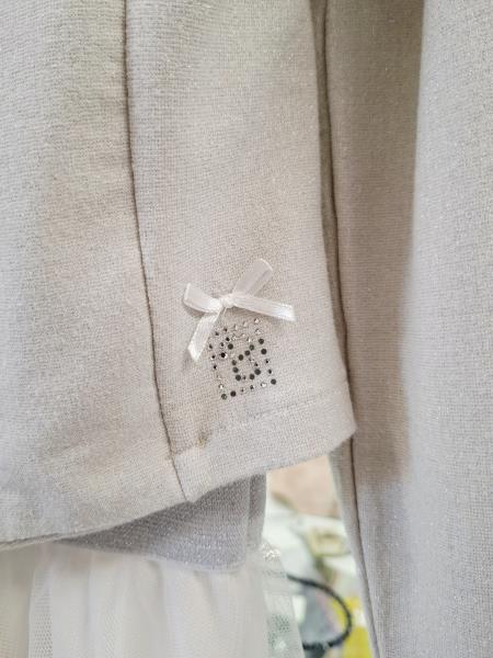 ABITO BIANCO + GIACCA BRUMS ARGENTATA TG 10 ANNI