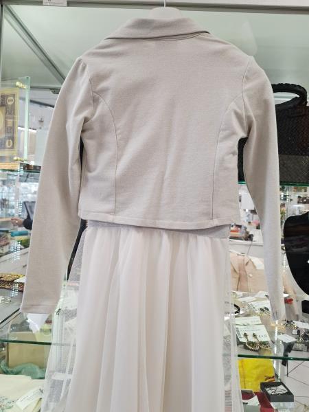 ABITO BIANCO + GIACCA BRUMS ARGENTATA TG 10 ANNI