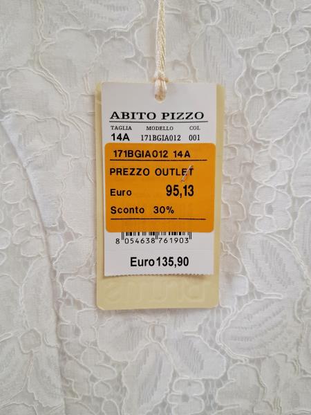 ABITO BRUMS PIZZO BIANCO TG 14 ANNI NUOVO!