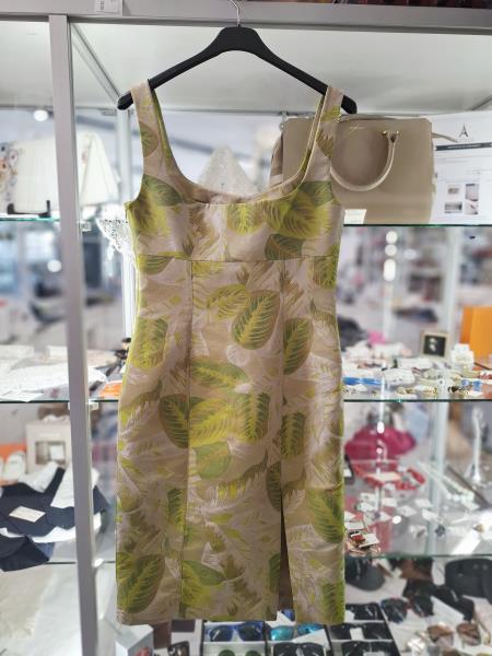 ABITO CARACTERE VERDE FOGLIE TG 42