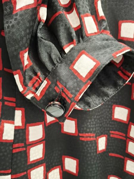 ABITO EMPORIO ARMANI NERO QUADROTTI ROSSI TG 44