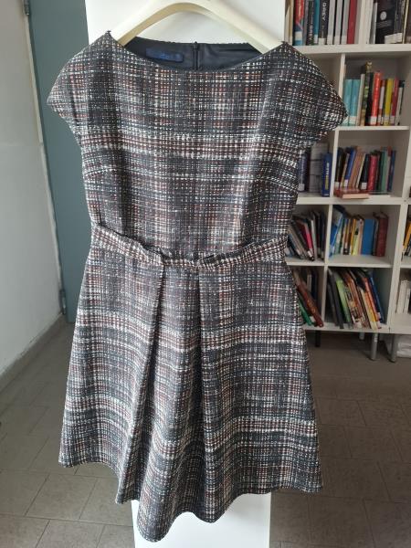 ABITO LES COPAINS NERO PUNTINI ROSSO BIANCHI TG 44