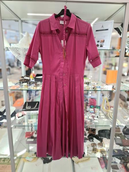 ABITO LUNGO CLIPS FUCSIA TG 42