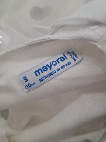 ABITO MAYORAL BIANCO POIS TG 5 ANNI