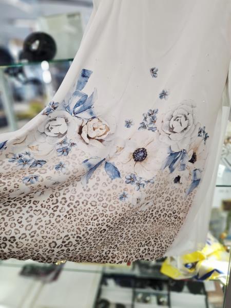 ABITO MAYORAL BIANCO ROSE E FIORI AZZURRI TG 9 ANNI