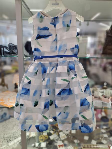 ABITO MEK FIORI BLU TG 6 ANNI