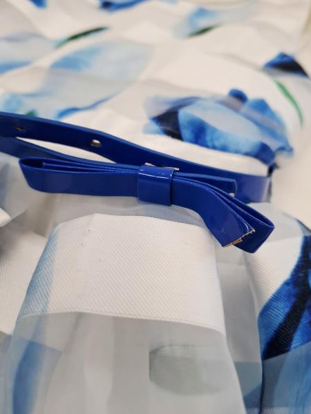 ABITO MEK FIORI BLU TG 6 ANNI