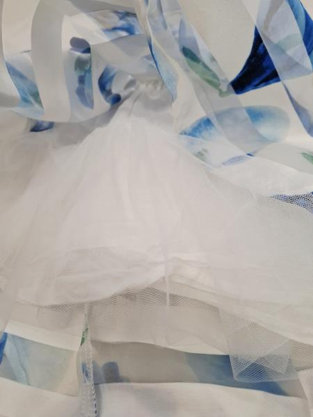 ABITO MEK FIORI BLU TG 6 ANNI