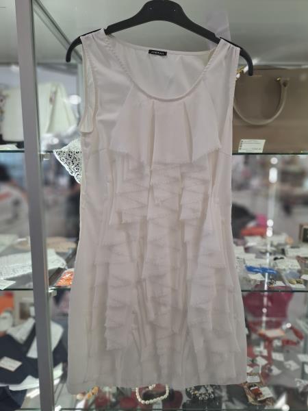 ABITO MOTIVI BIANCO BALZE TULLE TG S