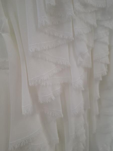ABITO MOTIVI BIANCO BALZE TULLE TG S