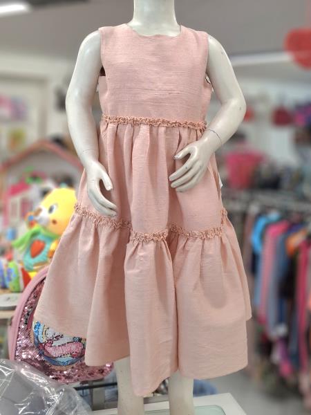 ABITO PAPPA & CICCIA SETA ROSA TG 4 ANNI