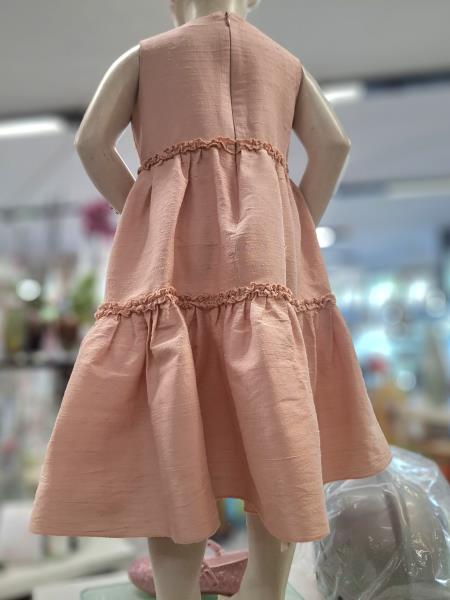 ABITO PAPPA & CICCIA SETA ROSA TG 4 ANNI