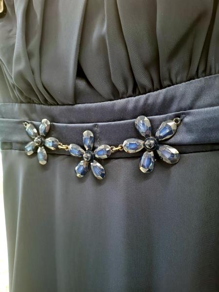 ABITO RINASCIMENTO BLU FIORI PIETRE TG S