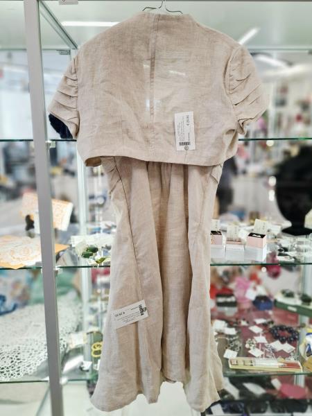 ABITO RINASCIMENTO LINO ROSELLINE CON GIACCHINA TG S