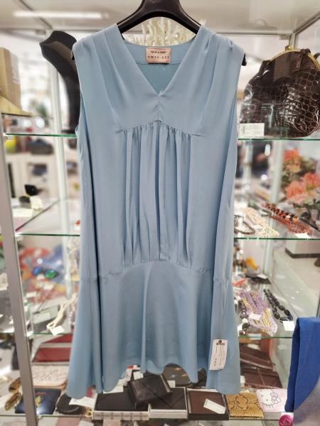 ABITO TWIN SET SILK ET SOIE AZZURRO TG M