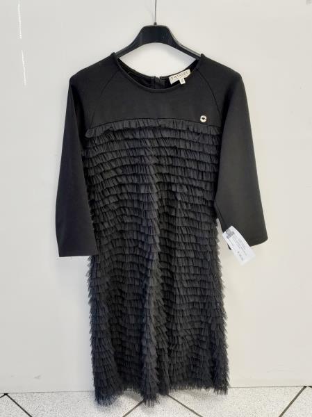 ABITO TWINSET NERO BALZE TULLE TG 14 ANNI
