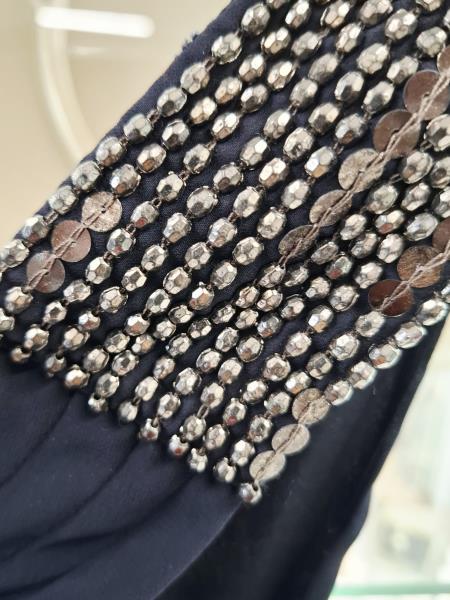 ABITO ZARA BLU SPALLINE PAILLETTES E PEPITE TG S
