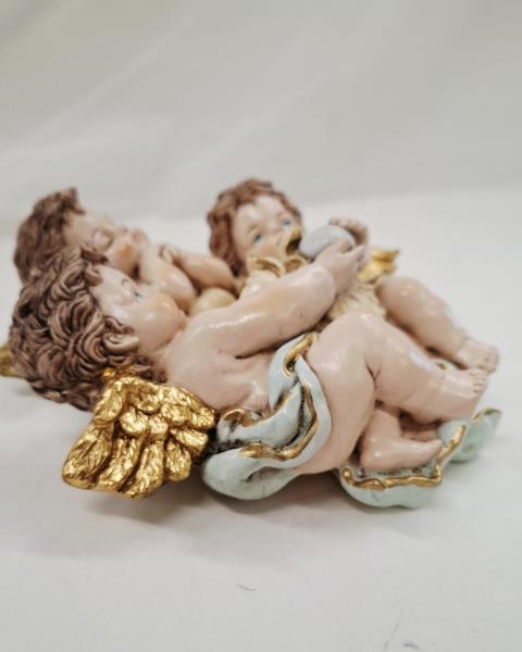 ACQUASANTIERA TRIS ANGIOLETTI GESSO