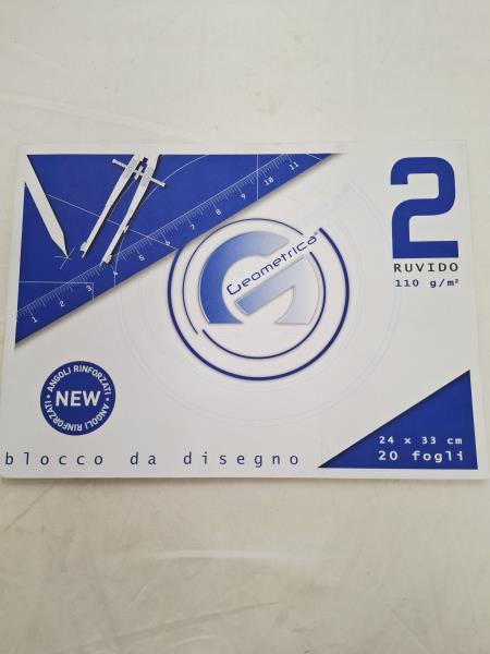 ALBUM DISEGNO RUVIDO F2 GEOMETRICA 24 X 33 110 GR 20 FOGLI