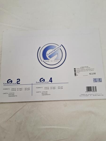 ALBUM DISEGNO SQUADRATO F2 GEOMETRICA 24 X 33 110 GR 20 FOGLI