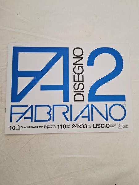 ALBUM FABRIANO F2 CM. 24 X 33 QUADRETTATO 5MM. FG.10 GR.110