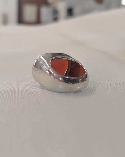ANELLO ARGENTO PIETRA ROSA