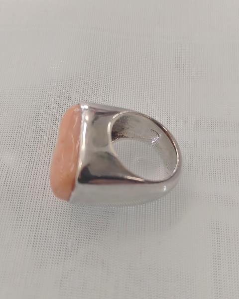 ANELLO ARGENTO PIETRA ROSA