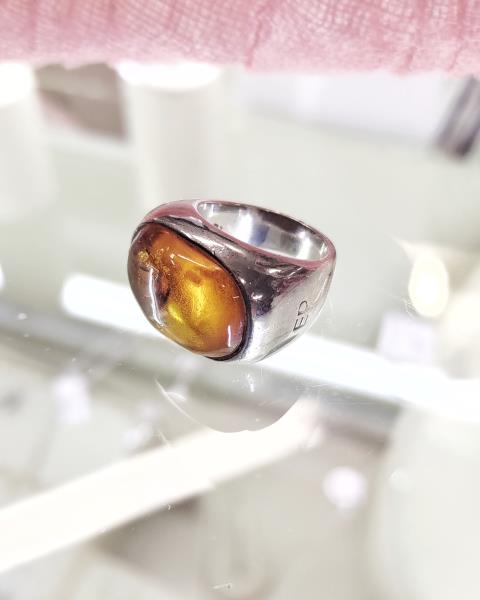 ANELLO ARGENTO E AMBRA EP ENRICA PORZIO