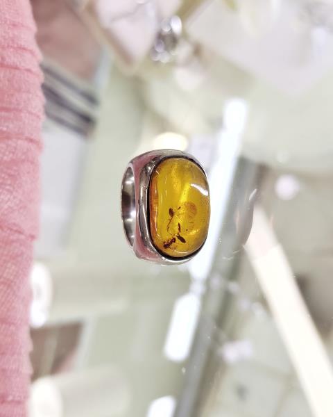 ANELLO ARGENTO E AMBRA EP ENRICA PORZIO