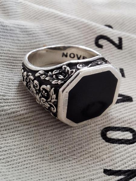 ANELLO NOVE 25 AGATA OTTAGONALE