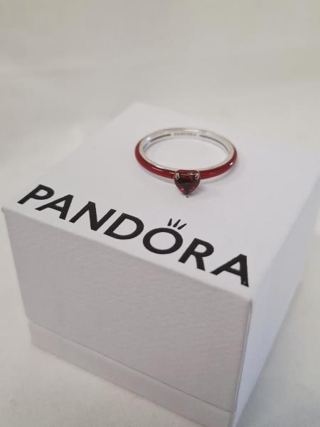 ANELLO PANDORA ROSSO SMALTATO