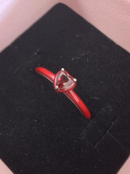 ANELLO PANDORA ROSSO SMALTATO