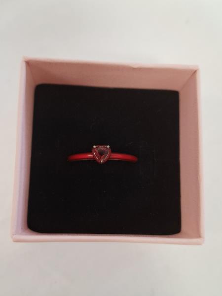 ANELLO PANDORA ROSSO SMALTATO