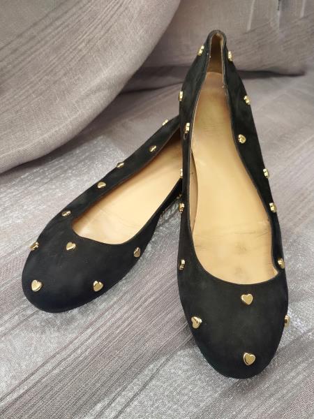 BALLERINA MOSCHINO NERA CAMOSCIO CUORI N 40
