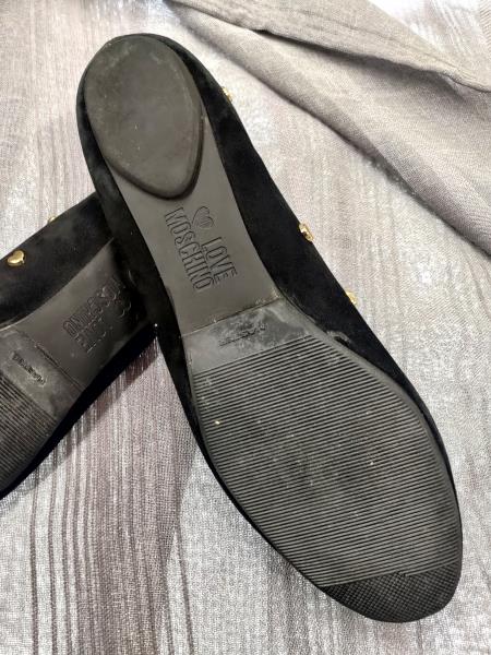 BALLERINA MOSCHINO NERA CAMOSCIO CUORI N 40