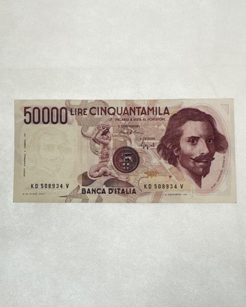 BANCONOTA 50000 LIRE BERNINI TIPO 1