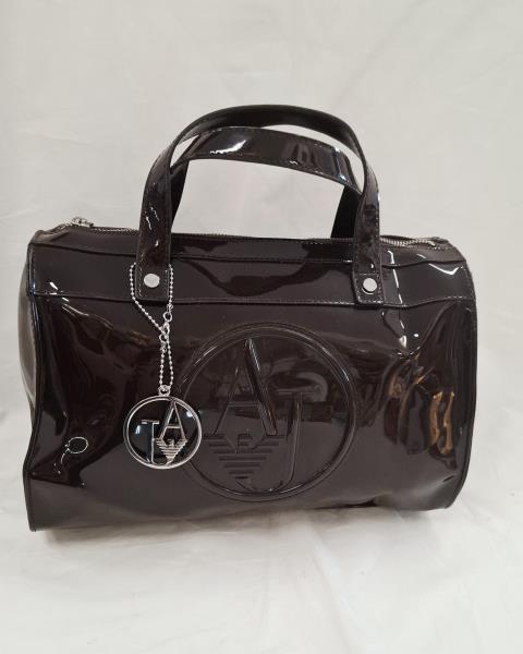 BAULETTO ARMANI JEANS VERNICE MARRONE (senza tracolla)