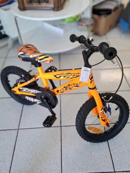 BICI BIMBO ATALA NERA ARANCIO 14  