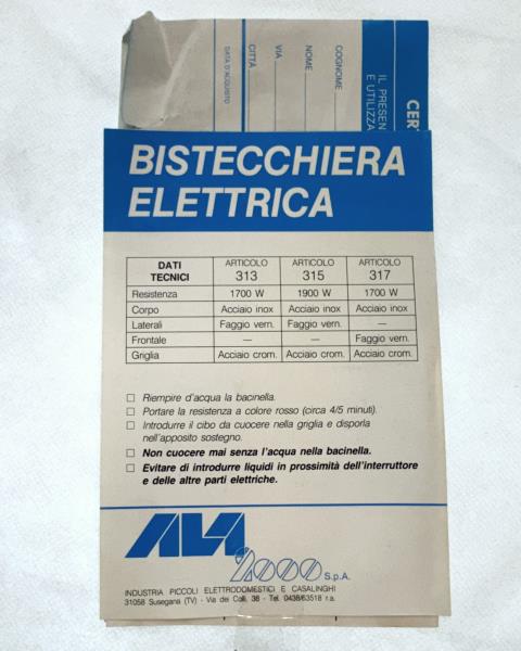 BISTECCHIERA ELETTRICA ALA 2000 VINTAGE