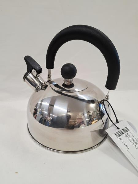 BOLLITORE ACCIAIO EVA MANICO E POMELLO NERI