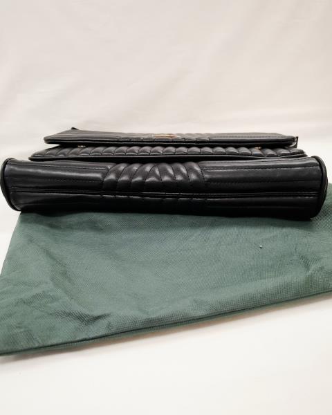 BORSA ALVIERO MARTINI NERA TRAPUNTATA A MANO