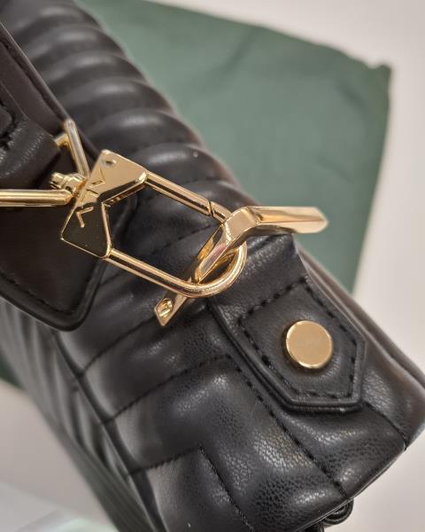 BORSA ALVIERO MARTINI NERA TRAPUNTATA A MANO