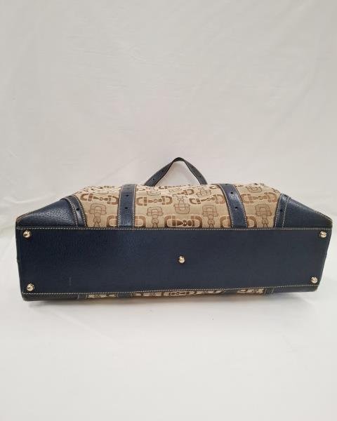 BORSA GUCCI HORSEBIT VINTAGE TESSUTO E PELLE BLU